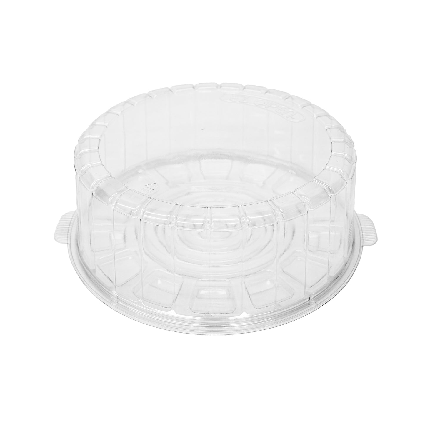 2 in 1 7" inch Clear EZ Open Cake Container with Dome Lid & 8" Scalloped Cake Pads