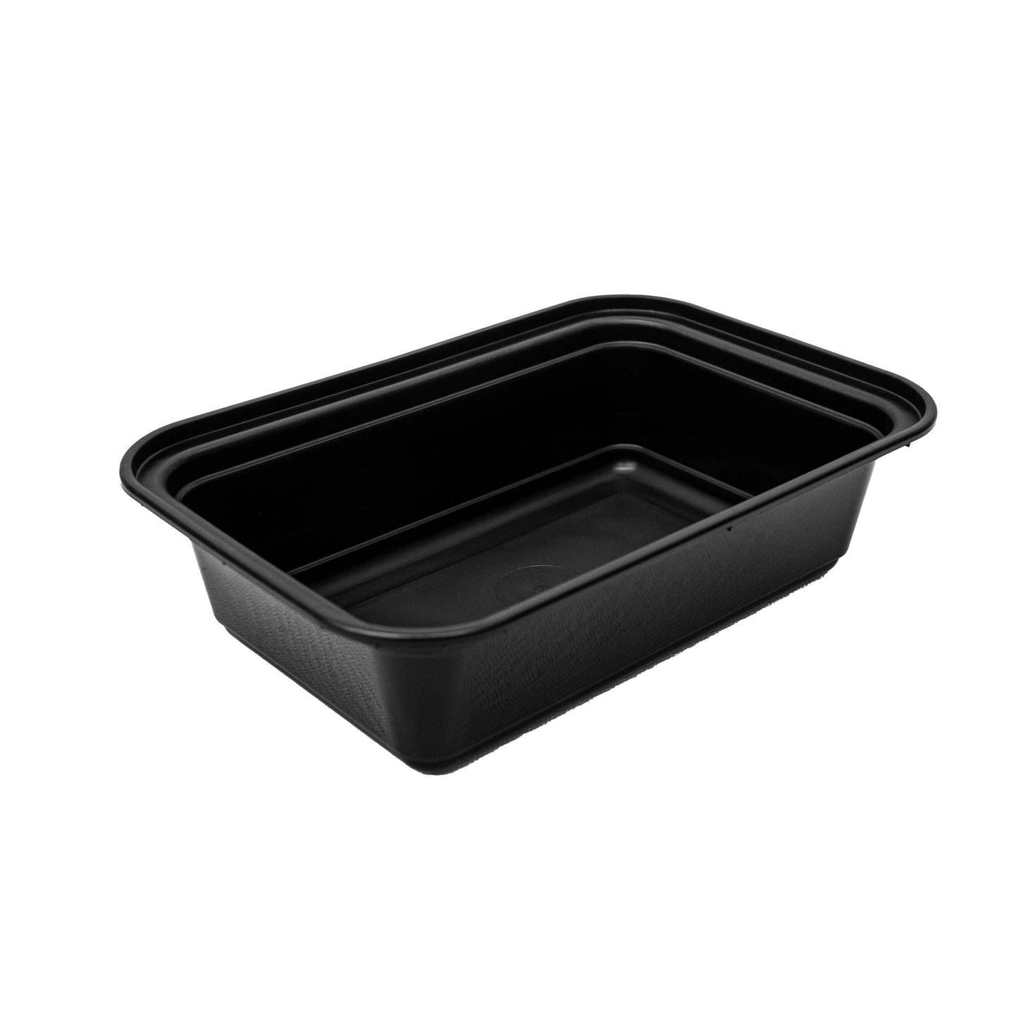 Pactiv Newspring NC-838-B 24 oz. Black 5" x 7 1/4" x 2" VERSAtainer Rectangular Microwavable Container with Lid - 150/Case